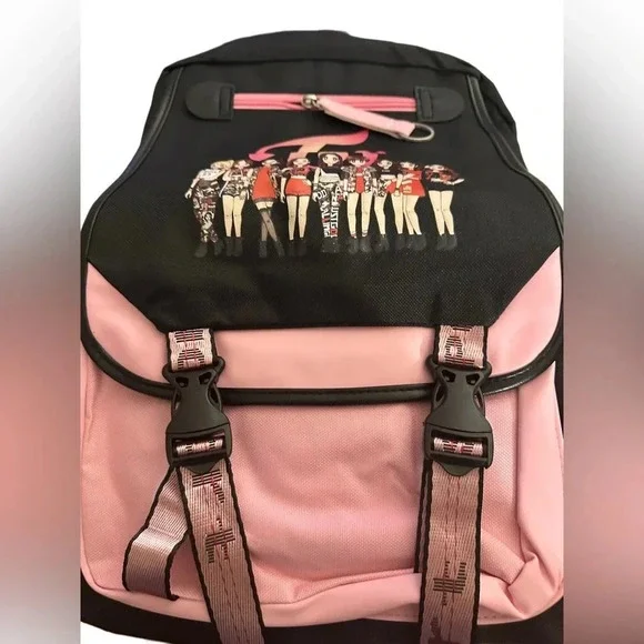 NWT USB Black Backpack Pink Shut Down Korean Casual Backpack Daypack Laptop Bag
