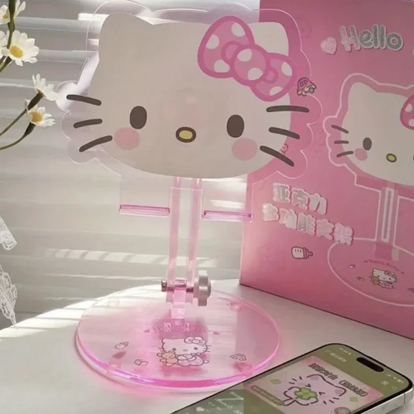 Hello Kitty Pink Acrylic Phone Holder