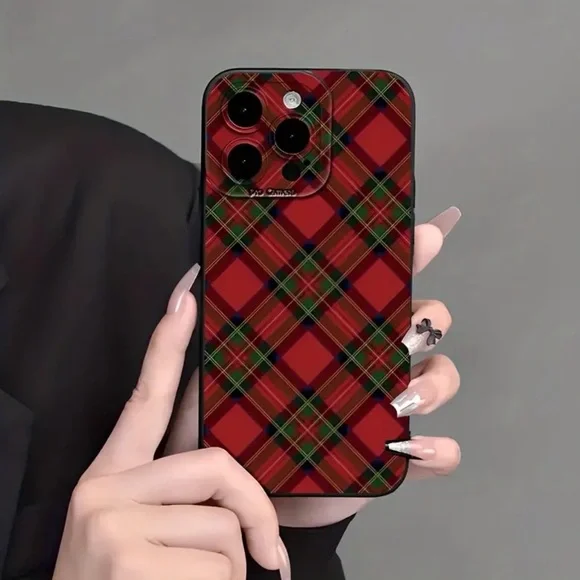 Plaid Red and Black Phone Case 16E