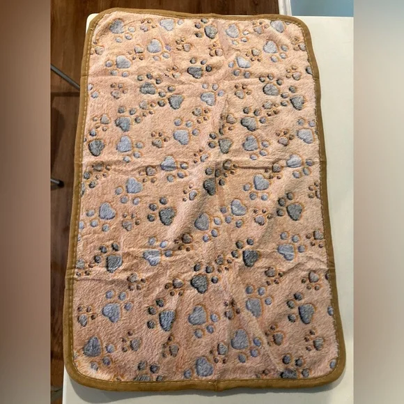 Small Dog Paw Print Fleece Blanket