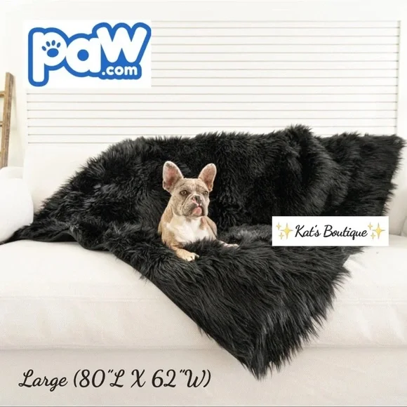 PupProtector Waterproof Throw Blanket - Midnight Black, Large (80”L X 62”W)