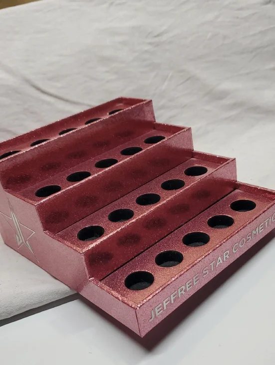 Jeffree Star Cosmetics Metallic Glittery Pink Lipstick Display Stand Organizer