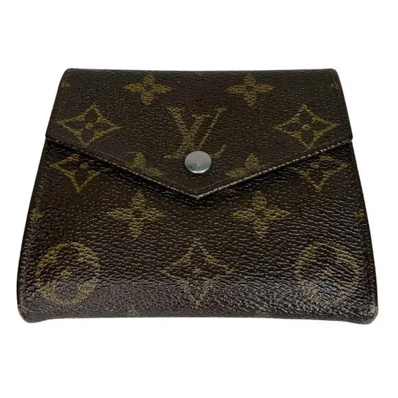 Vintage Louis Vuitton Elise Double Snap Wallet Monogram 1986 Authenticated