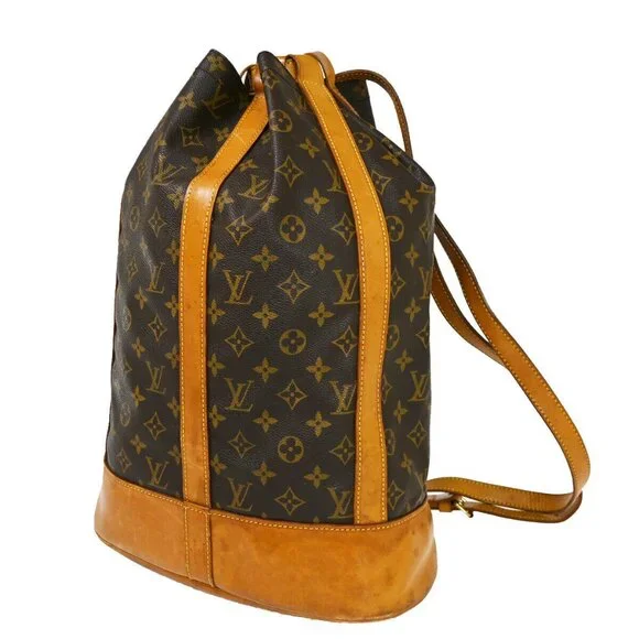 LOUIS VUITTON LV Randonnee GM Shoulder Bag Monogram Leather Brown