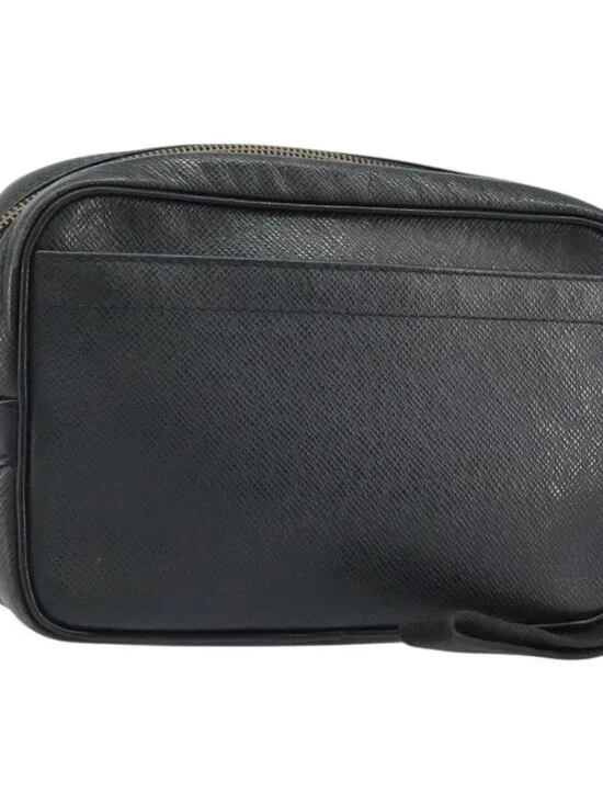 LOUIS VUITTON Taiga Karga Clutch Bag Ardoise M30812 LV Auth ka2832
