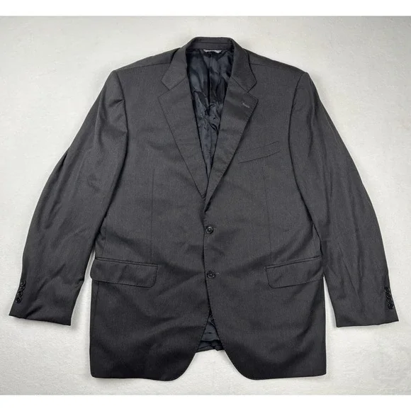Mario Caldi Super 150's Wool Blazer Sport Coat Black 46R Made In Italy