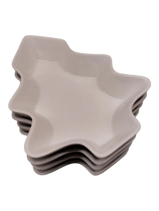 Crate & Barrel Porcelain Dishes Tree Set of 4
