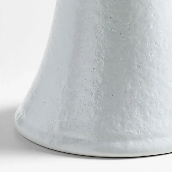 New 🇮🇹🕯️✨Crate&Barrel White Ceramic Tapered Candle Holder 9