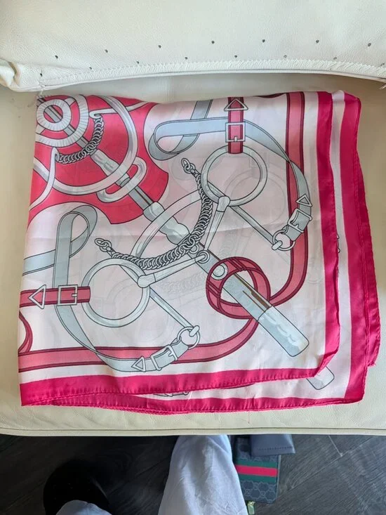 New Mulberry Square Silk Scarf
