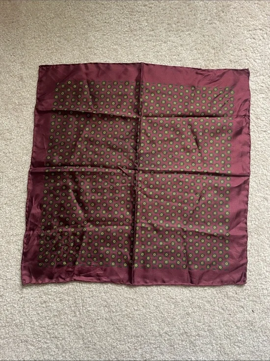 Vintage Silk-like Square Scarf