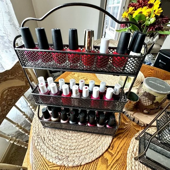 Black Metal Nail Polish Organizer