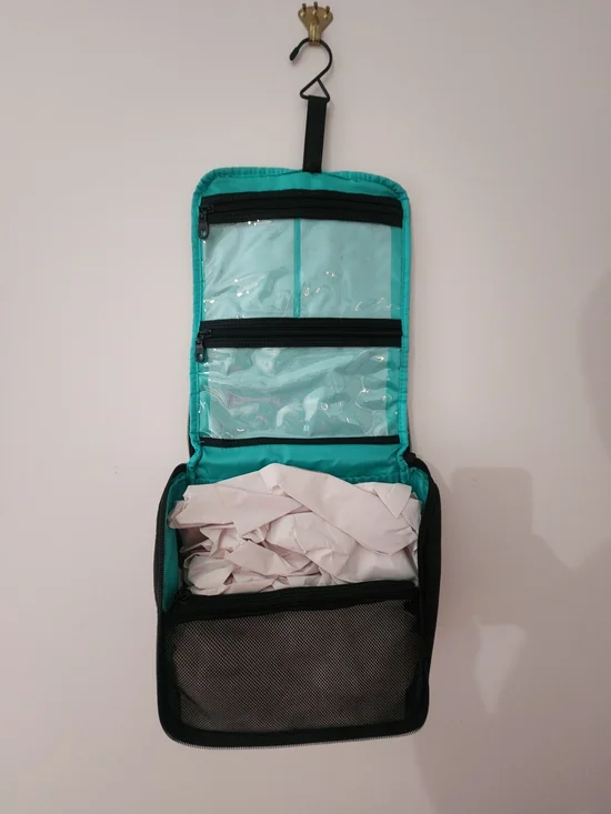 Hanging Makeup Organizer Bag - Teal