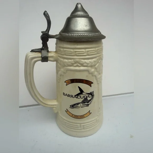 Vintage 1986 Seagate Barracuda Disc Fest Beer Stein Twin Cities Operations 9.5”
