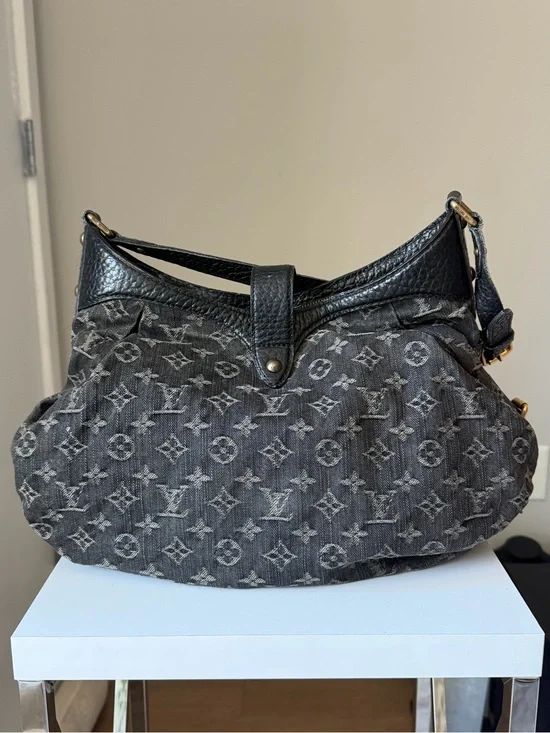 Louis Vuitton Denim Mahina XS Black Monogram Shoulder Bag