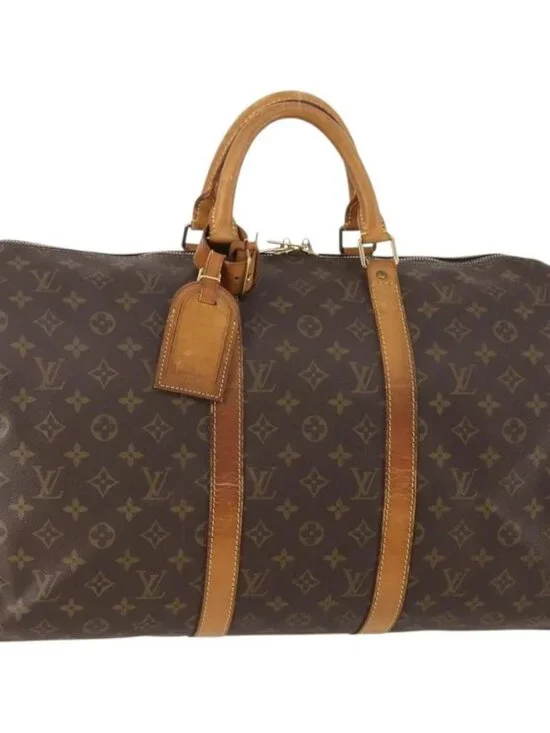 LOUIS VUITTON Monogram Keepall 50 Boston Bag M41426 LV Auth bs34957
