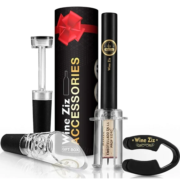 Wine Ziz Accessory Bundle Wine Aerator Wine Stopper Wine Opener Foil Cutter NEW
