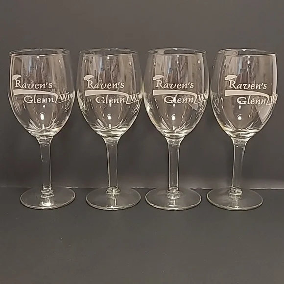 Set of 4 Ravens Glenn Winery Glasses