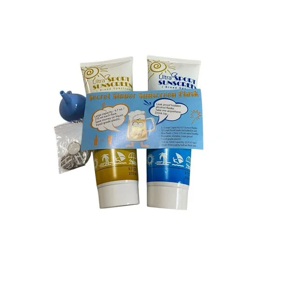Secret Sipper Sunscreen Flasks New