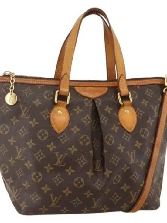 LOUIS VUITTON Monogram Palermo PM Tote Bag M40145 LV Auth YKZ1236