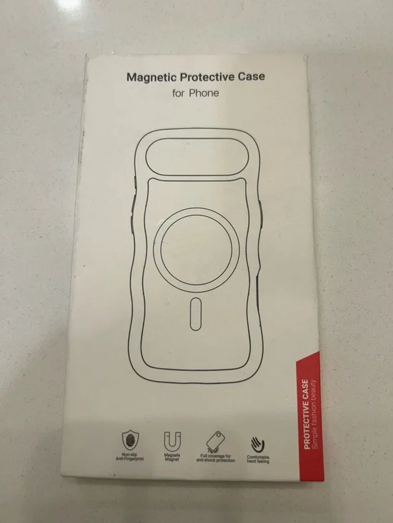 Magnetic Protective Phone Case - White