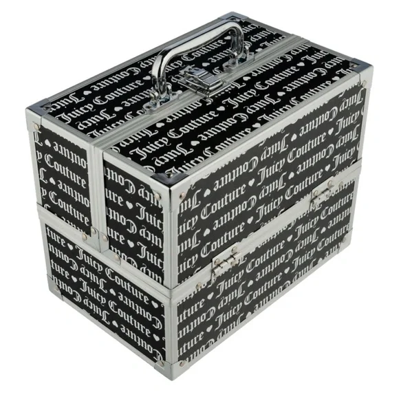ISO: Juicy Couture Black and White Logo Cosmetic Train Case