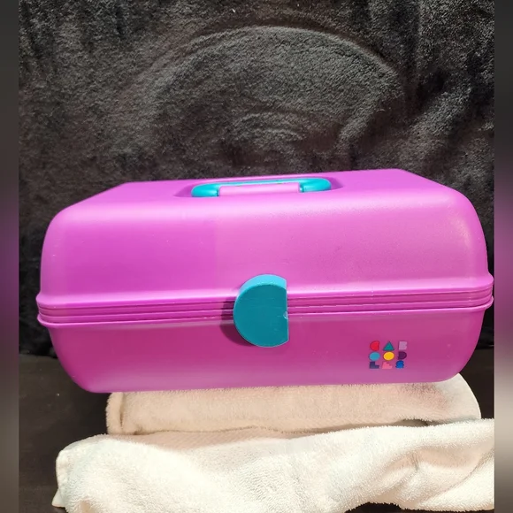 Vintage Purple/teal Caboodle Storage Box