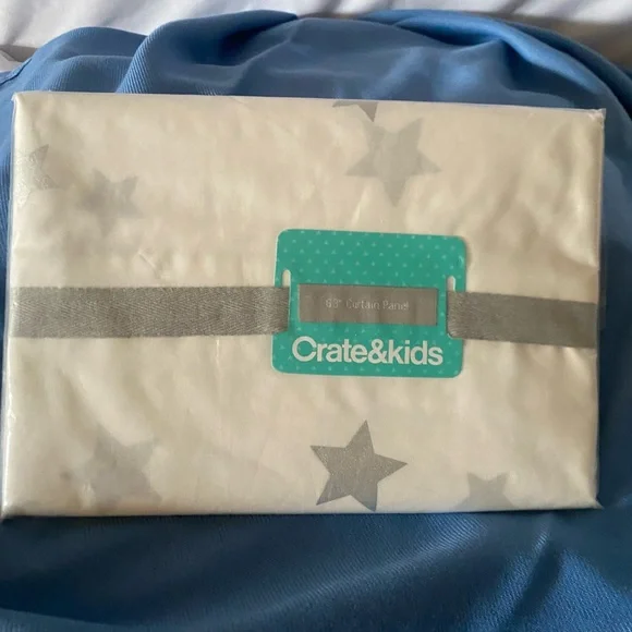 Crate & Barrel 63 inch curtain panel Silverstar design. Crate and kids. NWT.