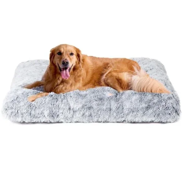 Large Plush Dog Pet Bed,Washable Dog mat with Non-Slip Bottom for Large