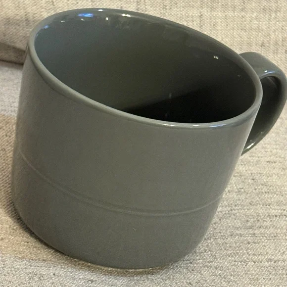 Crate & Barrel Hue Gray 12 ounce Mug by Aaron Probyn glossy