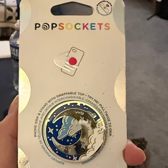 PopSocket Celestial Blue and Silver Grip