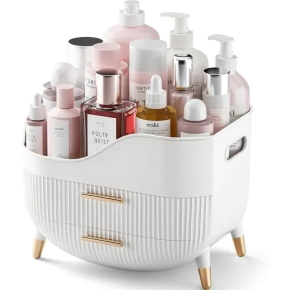 New Makeup Organizer with Drawers, Large Skincare Storage Box for Vanity & Bath