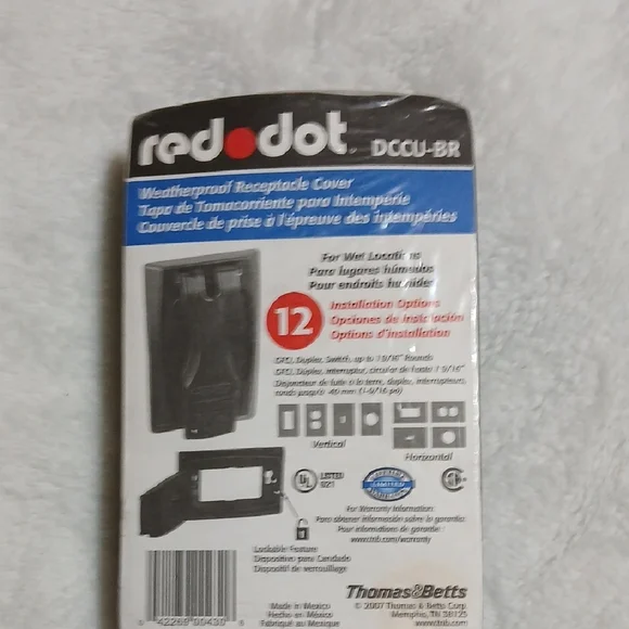 Weatherproof Receptacle Cover - Black