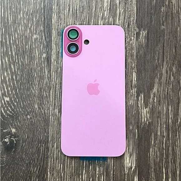 iPhone 16 Plus Back Glass Big Hole Replacement Part Assembly - Pink