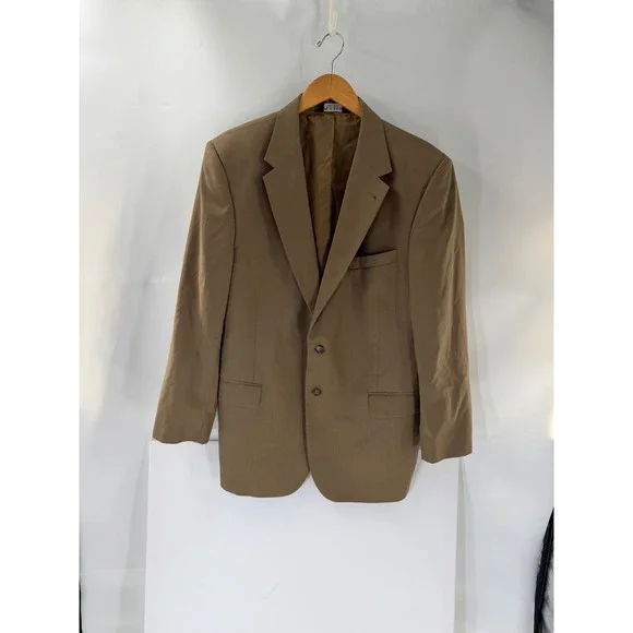 Jos. A. Bank Signature Coll Tan Wool Blazer Sport Coat 2 Button 44 RG Portly