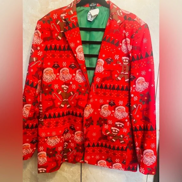 *SEND US AN OFFER *NEW Dec 25th.Festive Red & Green Christmas Blazer