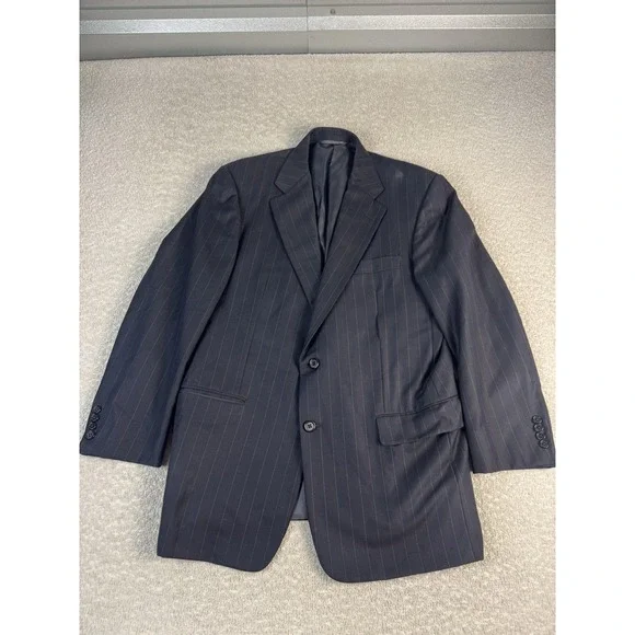 Hickey Freeman Jacket Mens 42‎ Short Pinstripe Loro Piana Wool Blazer Sport Coat