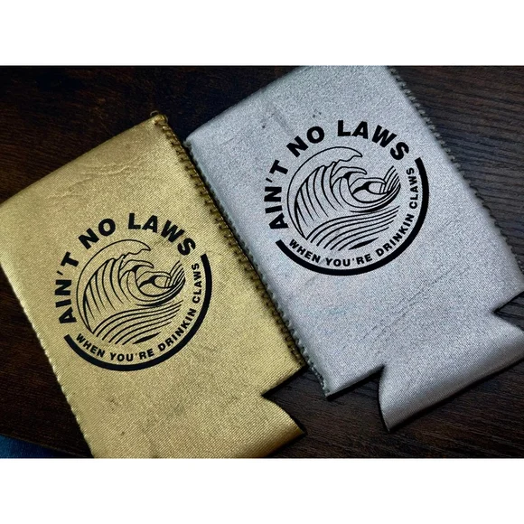 Ain’t No Laws 2 Pack Slim Can Coozies - One Gold, One Silver