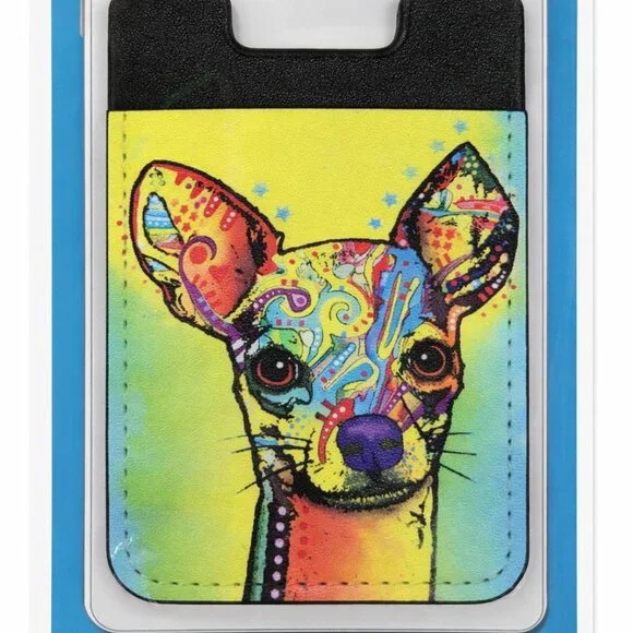 Enjoy It LLC, Chihuahua Phone Pocket by Dean Russo – Stick-On Card Holder – New