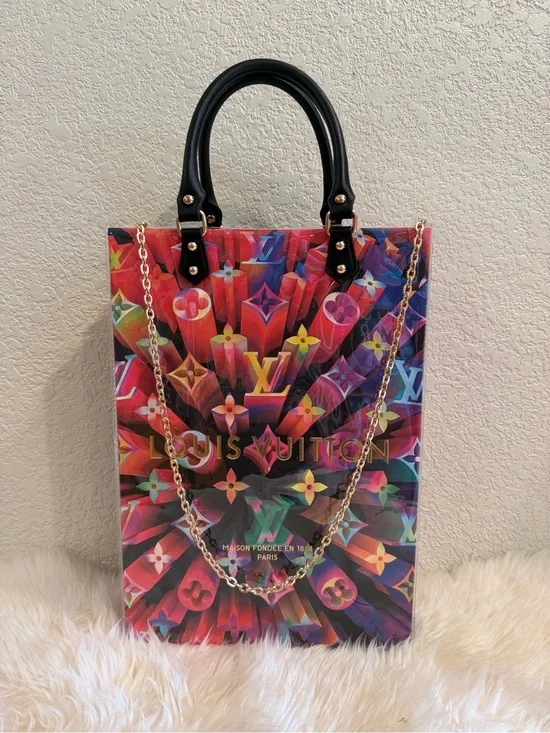 Louis Vuitton LV Shopping Tote Bag Crossbody Bag with PVC Cover Limited Edition