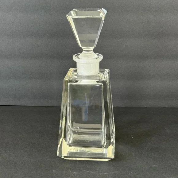 Vitg Clear Mid Century Geometric Crystal Decanter Bottle 9
