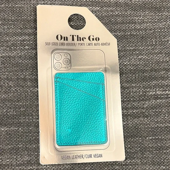 Self-Stick Card Holder - Turquoise