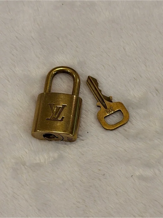 Authentic Louis Vuitton LV Brass Padlock Lock & Key Set #319 Replacement