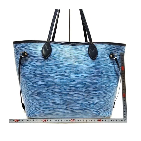 Louis Vuitton Neverfull MM Blue Epi Tote