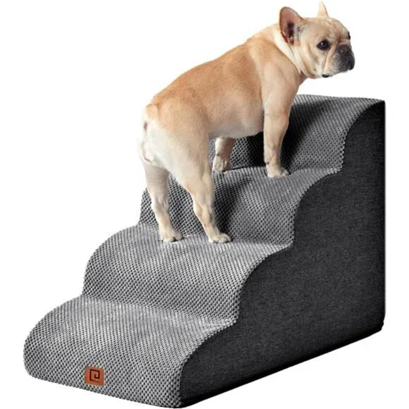 Curved Dog Stairs for High Beds 19.7