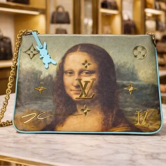 Louis Vuitton Jeff Koons Mona Lisa Pochette Chain Wallet Da Vinci LV Limited Ed