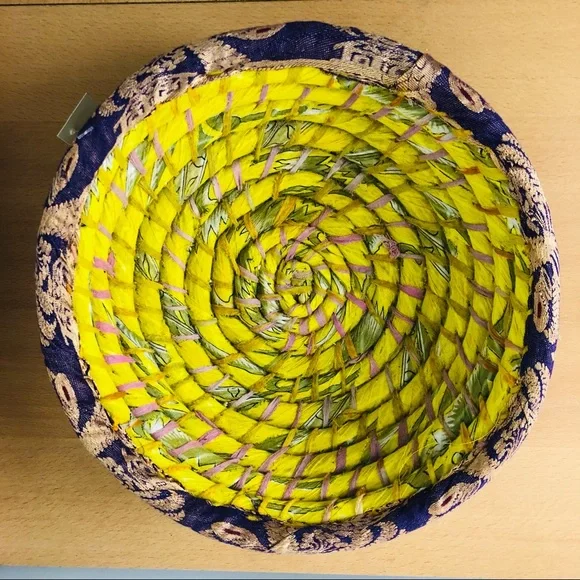 NWT Crate & Barrel Fabric Basket Bowl