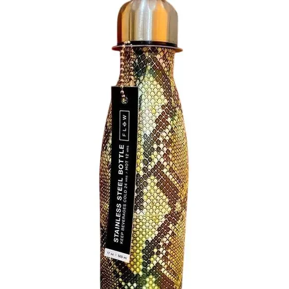 New With Tags Stainless Water Bottle snake animal print