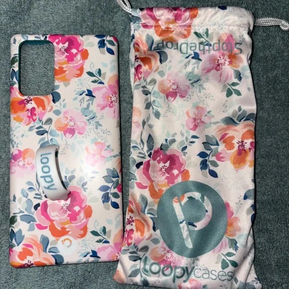 Floral Loopy Phone Case with Pouch