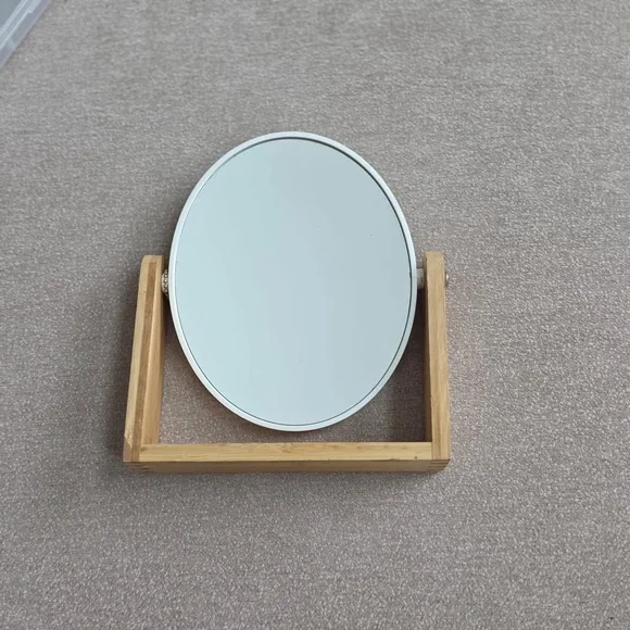 Desk mirror and jewelry basket