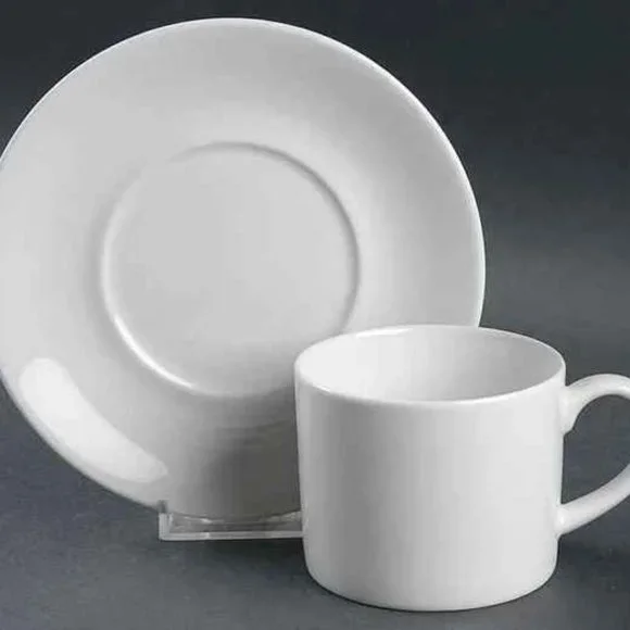 Crate&Barrel White Cup and Saucer Set